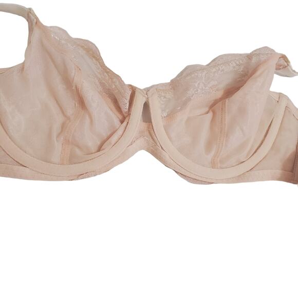 Paramour | Partially Lined Lace Underwire Bra in Light Pink Beige - Picture 5 of 9